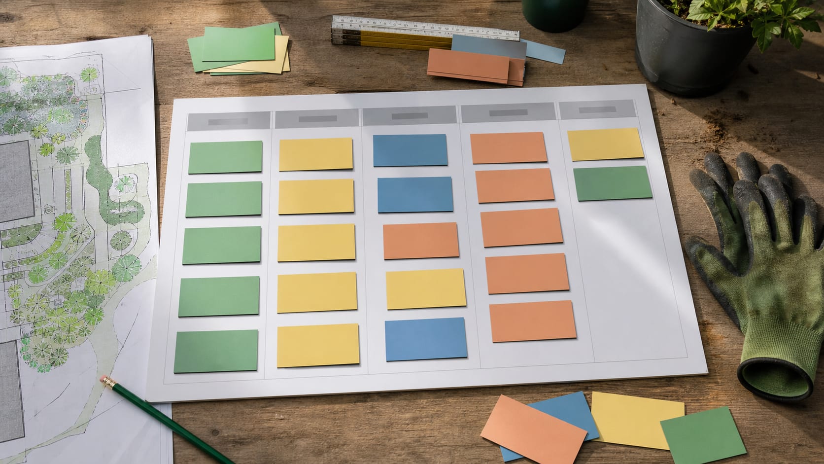 Gemeinsame Einsatzplanung im Gartenbaubetrieb